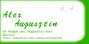 alex augusztin business card